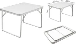 Merkloos Aluminium Inklapbare Tuintafel - Campingtafel - 80x60x68 Cm 20 Merkloos Aluminium Inklapbare Tuintafel - Campingtafel - 80x60x68 Cm -Camping Korting 1200x688