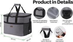 Packaway 4 Laags Geïsoleerde Koeltas - Lunchtas 40 Liter - Grijs -Camping Korting 1200x699 2