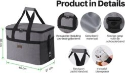 Packaway 4 Laags Geïsoleerde Koeltas - Lunchtas 30 Liter - Grijs -Camping Korting 1200x699 3