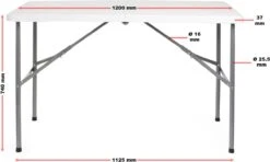 Toboli Klaptafel 120x60x74cm Campingtafel Wit; Bijzettafel, Inklapbare Tafel - Multistrobe 8 Toboli Klaptafel 120x60x74cm Campingtafel Wit; Bijzettafel, Inklapbare Tafel - Multistrobe -Camping Korting 1200x721
