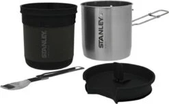 Stanley The Bowl + Spork Compact Cook Set 0.70L - Campingkookset - Stainless Steel -Camping Korting 1200x743