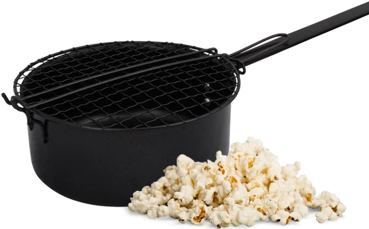 3BMT Popcorn Pan Voor Kampvuur - Met Popcorn Mais - Ook Voor BBQ 1 3BMT Popcorn Pan Voor Kampvuur - Met Popcorn Mais - Ook Voor BBQ