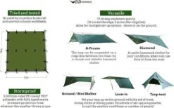 Tarp 3x3 – Olive Green -Camping Korting 1200x748 4
