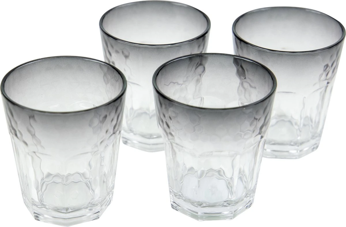 Bo-Camp Limonade Glas - Campingglas - Smoke - 4 Stuks - 200 Ml 1 Bo-Camp Limonade Glas - Campingglas - Smoke - 4 Stuks - 200 Ml