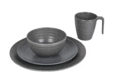 Bo-Camp Campingservies - 100% Melamine - 16-delig - Stone - Grijs -Camping Korting 1200x794 64
