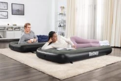 Bestway 3-in-1 Luchtbed - Connect - Zwart - 188x99cm - PVC/Polyester - Single, Double Single En Twin Opblaasbed - Tritech Materiaal - I-Beam Constructie -Camping Korting 1200x800 24