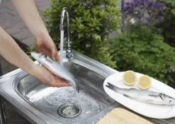 Camping/Outdoor Inox Tafel Met Gootsteen Lavabo En Kraan 100x77x50cm -Camping Korting 1200x852