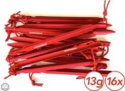 Haringboer Tentharingen - 18cm 7075-T6 Aluminium Y-haringen - Tentharingen Inclusief Haringzak