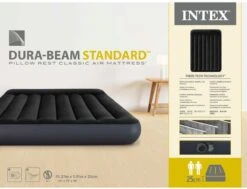 Intex Luchtbed - Twijfelaar - 137 X 191 X 25 Cm - Blauw - Met Ingebouwde Pomp, Hoeslaken Antraciet En Reparatieset -Camping Korting 1200x916 1