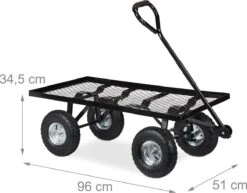 Relaxdays Bolderkar Tuin - Platte Tuinwagen - Luchtbanden - 200 Kg - Transportkar - Staal 14 Relaxdays Bolderkar Tuin - Platte Tuinwagen - Luchtbanden - 200 Kg - Transportkar - Staal -Camping Korting 1200x937 1