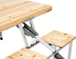 CAMPZ Fir Wood Picknicktafel, Bruin/grijs -Camping Korting 1200x937