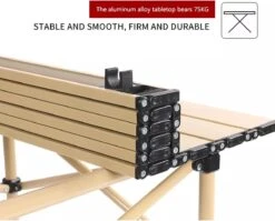 Buxibo - Lichtgewicht Vouwbare Campingtafel - Inklapbaar - Vis/Tuin/Picknick Tafel - Kamperen - Met Opberghoes - Aluminium - Grijs -Camping Korting 1200x967