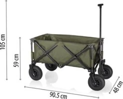 Campart Bolderkar HC-0915 - Opvouwbaar - Bolderwagen Met Stevig Harmonicaframe - Inclusief Opbergtas En Bodemplaat - Groen -Camping Korting 1200x974 3