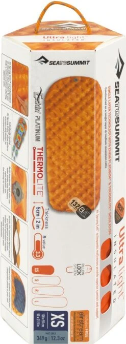 Sea To Summit UltraLight Insulated Regular Opblaasbare Slaapmat - 5cm - 480g - Oranje -Camping Korting 442x1200