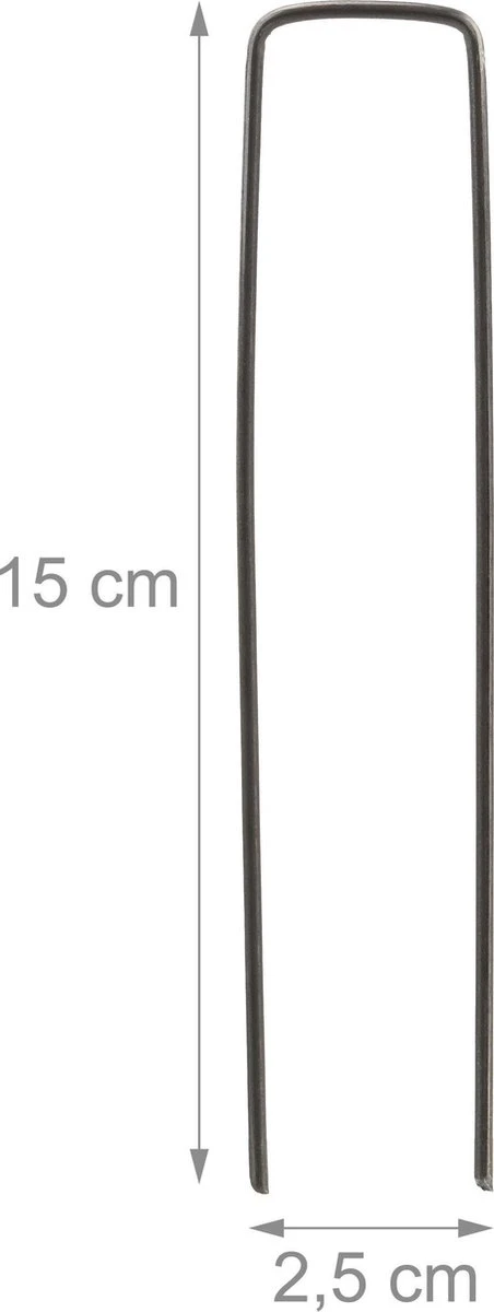 Relaxdays 100x Gronddoekpen - Grondanker - Haring - Gronddoekhaak - Grondhaken - 2mm 4 Relaxdays 100x Gronddoekpen - Grondanker - Haring - Gronddoekhaak - Grondhaken - 2mm - Afbeelding 4