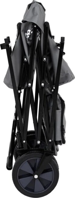 AREBOS Handwagen Vouwbare Dak Handwagen Vouwbare Trolley Uitrustingswagen Grijs -Camping Korting 454x1200