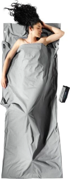 Cocoon Travelsheet InsectShield 100% Katoen - Safari Grey -Camping Korting 471x1200 3