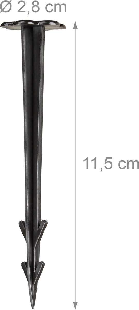 Relaxdays Grondzeilpen Kunststof - 100 Haringen - Grondpen Tuinzeil - Grondharing Set 4 Relaxdays Grondzeilpen Kunststof - 100 Haringen - Grondpen Tuinzeil - Grondharing Set - Afbeelding 4