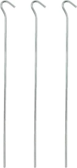 PROPLUS 10x Stuks Grondpennen/tentharingen Metaal Halfrond 30 Cm - Kampeer Artikelen Voor Tent Of Windscherm -Camping Korting 550x1200