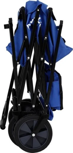 AREBOS Handwagen Vouwbare Dak Handwagen Vouwbare Trolley Uitrustingswagen Blauw -Camping Korting 575x1200