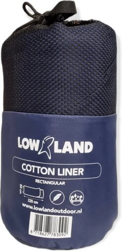 LOWLAND OUTDOOR® LAKENZAK - 100% KATOEN - RECHT MODEL - 220X80 CM - 350GR -Camping Korting 583x1200