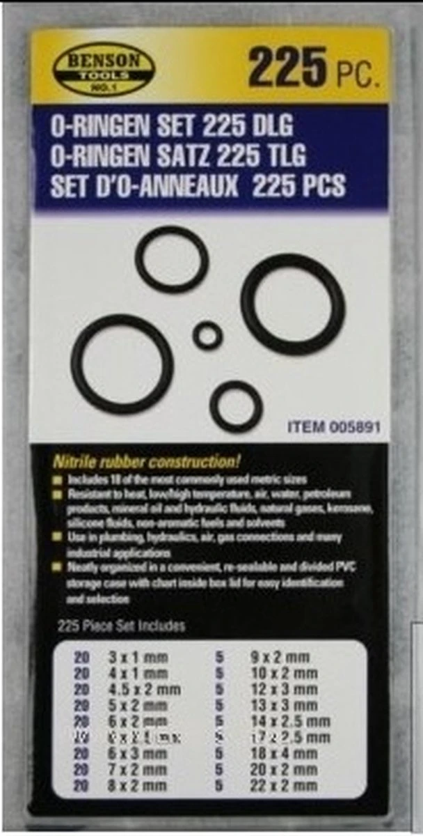 Benson O-ringen Set 450-delige Doos - Rubberen Ringetjes Set - Afsluitringetjes Set 4 Benson O-ringen Set 450-delige Doos - Rubberen Ringetjes Set - Afsluitringetjes Set - Afbeelding 4