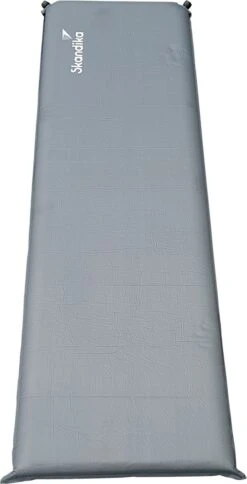 Skandika Easy Single Zelfopblaasbaar Slaapmat – Slaapmat – Slaapmat Zelfopblazend – Logeerbed – Polyester, PVC - Premium Zelfopblazend Luchtbed, Antislip-materiaal, Ideaal Voor Camping – Outdoor, Camping – Kamperen – 196 X 60 X 10 Cm – 3.2kg - Grijs -Camping Korting 613x1200