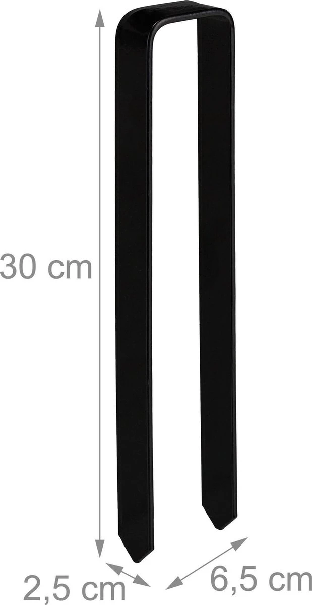 Relaxdays Grondankers Voor Rozenboog - Staal - Grondpennen - U-vorm - Haringen - Anker 2 Relaxdays Grondankers Voor Rozenboog - Staal - Grondpennen - U-vorm - Haringen - Anker - Afbeelding 2