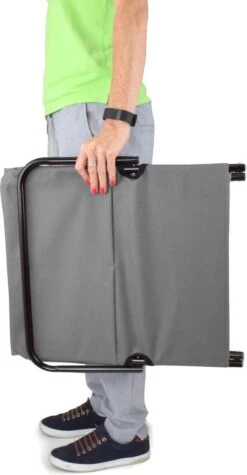 Strandmat Opvouwbaar Met Schouderband - Strandstoel Grijs 145x47x52 -Camping Korting 624x1200