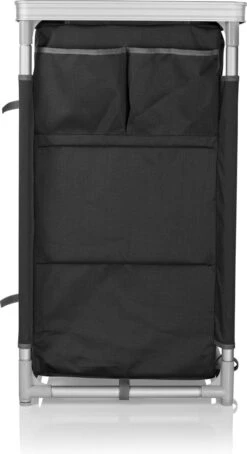 Campart Campingkeuken KI-0734 - Campingkast Groot - 4 Verstelbare Poten - Opvouwbaar En Lichtgewicht - Inclusief Opbergtas - Grijs -Camping Korting 653x1200