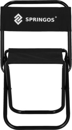 Springos Campingstoel | Kampeerstoel | Vouwstoel | Klapstoel | Zwart -Camping Korting 670x1200
