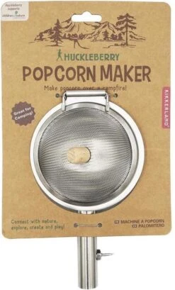 Kikkerland Huckleberry Popcorn Maker - Maak Je Eigen Popcorn - Popcornpan - Kampvuur - Buitenspeelgoed - Buitenspelen - Kamperen -Camping Korting 725x1200