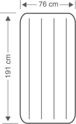 Intex Luchtbed - Classic Downy - Formaat: Cot - B76 X L191 X H25 Cm - 1 Pers. - Met Reparatieset -Camping Korting 737x1200 1