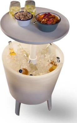 Keter Coolbar Partytafel – Lichtgevend - 49,5x49,5x57cm - Wit -Camping Korting 749x1200 2