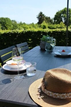 ERRO Vouwtafel - Houtlook - 180x74cm - Zwart -Camping Korting 800x1200 4