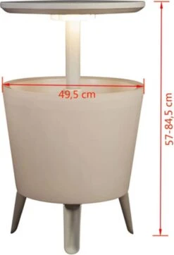 Keter Coolbar Partytafel – Lichtgevend - 49,5x49,5x57cm - Wit -Camping Korting 818x1200 8