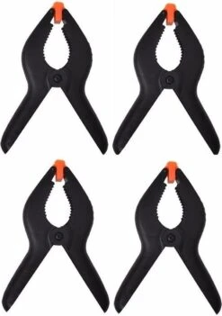 Merkloos Hobby Lijmklemmen - 4 Stuks - 10 Cm - Marktkraam Klemmen/ Hobbyklemmen