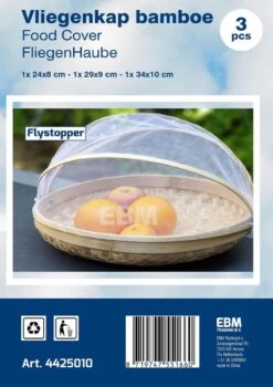 Voedselkap - Vliegenkapjes Bamboe Set 3 Stuks - Flystopper -Camping Korting 846x1200 4