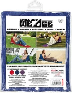 CKB LTD - Chill Out - Luchtbed - Campingstoel - Wedge Opblaasbare Ligstoel - Blauw Strandstoel 1 Persoons Volwassen Luchtbedden Kampeerstoel Vouwstoel Stoel Slaapmatje Slaapmatten Opvouwbaar Volwassenen Tuinstoel Opblaasstoel Kampeerstoelen Lucht -Camping Korting 929x1200
