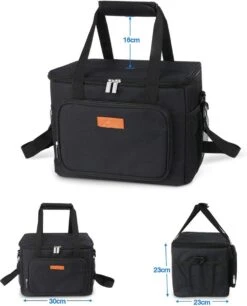 Lunchtas - Koeltas Voor Dames En Heren - Cool Bag - 4 Laags Geïsoleerde Koeltas - Kleine Cooler - Lunch Box - Lunchtas 15 Liter- Zwart -Camping Korting 969x1200 3