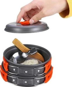 Camping Outdoor Kookset 13-delig Camping Servies En Pannen Pannenset Keukengerei - BPA-vrij & Geen Giftige Stoffen - Opvouwbaar & Licht - Ideaal Voor Reizen, Festival, Wandelen -Camping Korting 989x1200 3